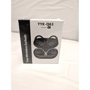 YYK-Q63 True Wireless Earbuds Bluetooth 5.3 IPX7 Waterproof Sport Black NEW